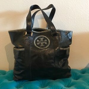 Tory Burch Black Reva Vertical Tote